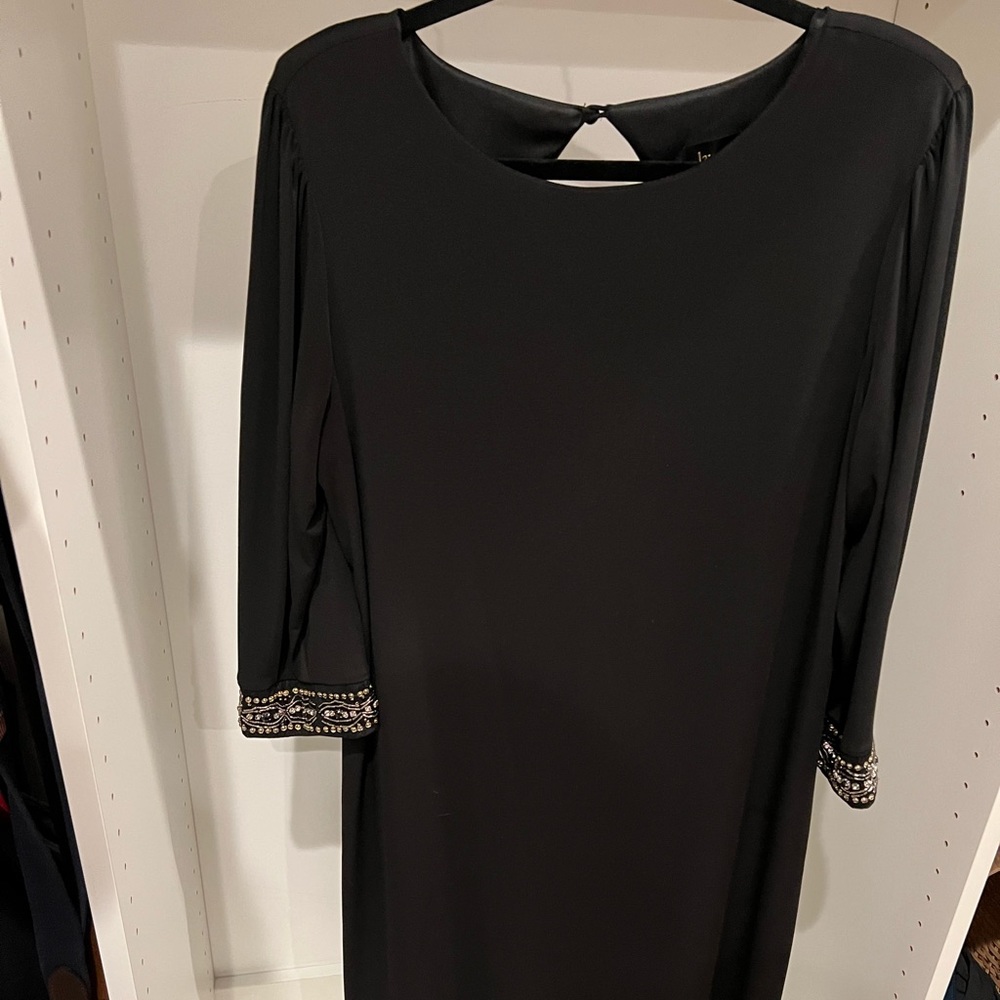 Laundry Black Beaded Cocktail Dress
